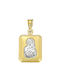 Gold amulet with the Virgin Mary double-sided FL0083 14 Carat gold