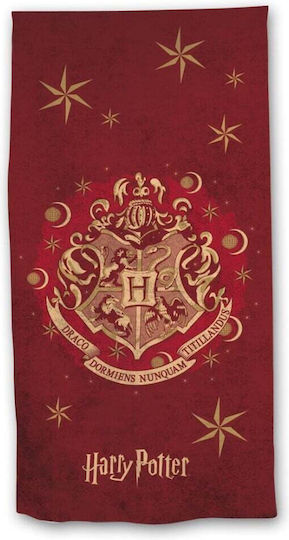 Warner Bros Potter Hogwarts Kids Beach Towel Red Harry Potter 140x70cm