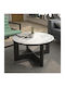 Round Coffee Table Adria Wooden Black L82xW82xH43cm