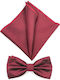 Legend Accessories Bow Tie Set with Pochette Burgundy Legend