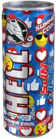 Hell Summer Cool Sun Likes Băutură energizantă Floarea de soc cu carbonatare în Cutie 250ml