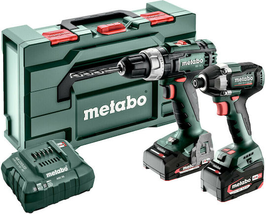 Metabo 685194000 Set Drill Driver & Impact Screwdriver 18V with 2 Batteries 4Ah - 2Ah and Case