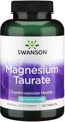 Swanson Magnesium Taurate 100mg 120 ταμπλέτες