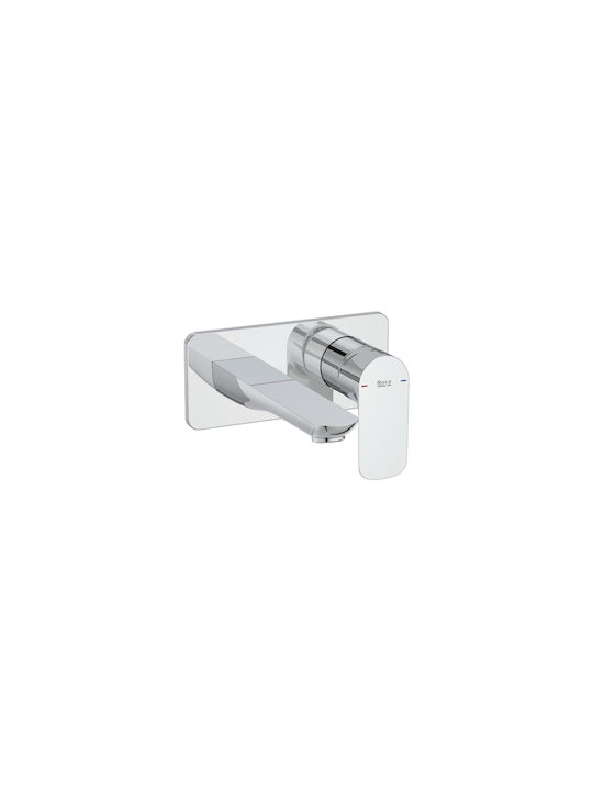 Roca Cala Set Mixer & Gură Îngropată pentru Lavabo 1 Ieșire Argintiu