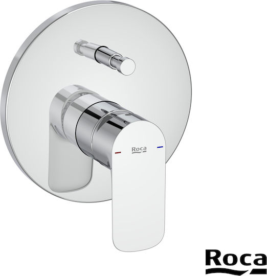 Roca Mischpult Einbau für Dusche 2 Ausgänge Silber