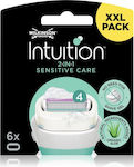 Wilkinson Sword Intuition Sensitive Care Ξυραφάκι Σώματος με Ανταλλακτικές Κεφαλές 4 Λεπίδων & Λιπαντική Ταινία για Ευαίσθητες Επιδερμίδες 6τμχ