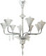 Chandelier with Crystals 8xE14 Transparent 80cm 27171132