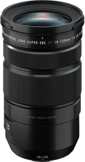 Fujifilm Crop Φωτογραφικός Φακός XF 18-120mm f/4 LM PZ WR Standard Zoom για Fujifilm X Mount Μαύρος