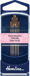 Set of hand needles with gold eye 18-22 6pcs - Hemline