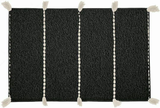 Kleine Wolke Bath Mat Cotton Travis 9158926539 Black 55x65cm