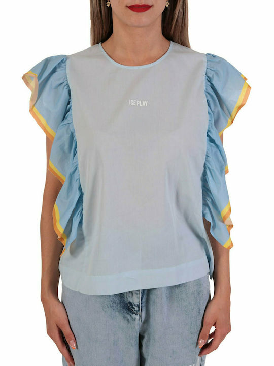 ICE PLAY TOP VOLAN SHOULDER LOGO SILHOUETTE