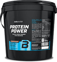 Biotech USA Protein Power with Creatine Ohne Gluten & Laktose mit Geschmack Schokolade 4kg