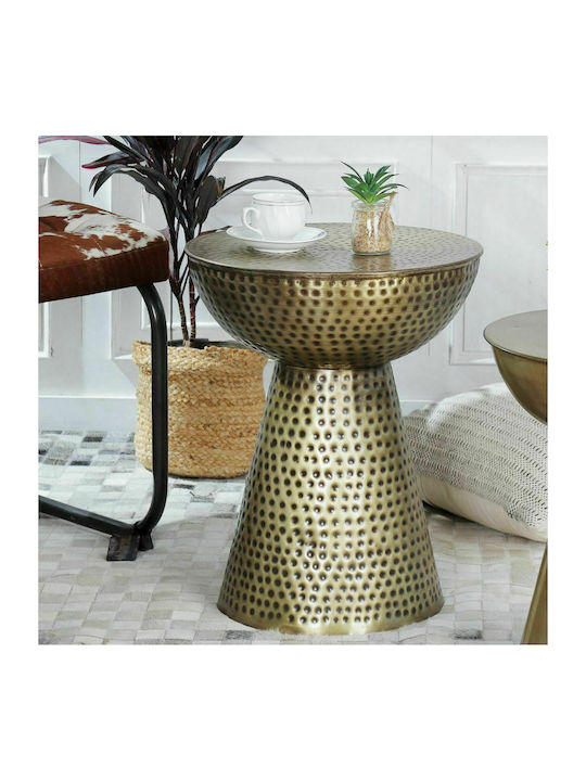 Round Metal Side Table Bronze L40xW40xH49cm