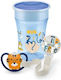 Nuk Baby Cup Magic Cup & Space Set made of Plastic Blue 230ml for 6m+m+ 10.255.437