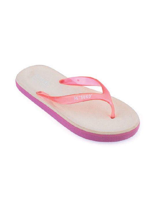 Mitsuko Frauen Flip Flops in Rosa Farbe