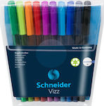 Schneider Schneider Vizz Set Pen Rollerball 1mm with Multicolour Ink 10pcs