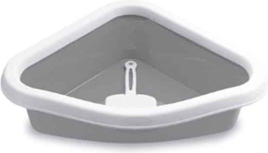Stefanplast Sprint Corner Cat Basin for Corner Gray L56 x W40 x H14cm