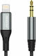 Dudao L11 Pro Braided 3.5mm to Lightning Cable Black 1m