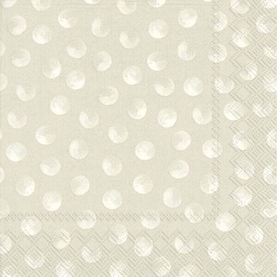 NAPKINS X20 33CM PIGGY DOTS (NATURAL)