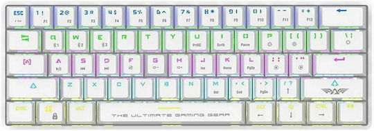 Armaggeddon MBA 61R Starling Wireless Gaming Mechanical Keyboard 60% with Outemu Blue switches and RGB lighting (English US) White