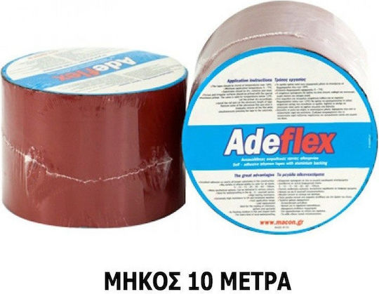 Macon Self-Adhesive Bituminous Membranes Brick Red Roll of Asphalt for 6 Square Meters with Aluminium Coating