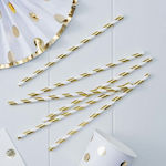 PAPER STRAWS SET/25 STRAWS (GOLD)