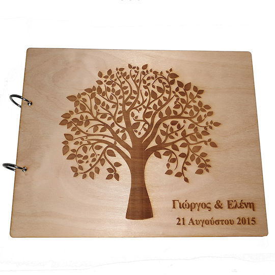 Woodseason 1155 Wedding Wish Book Brown