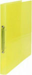 Plastic Folder A4 With 2 Checks Yellow Transparent