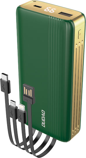 Dudao K4Pro Buit-in 4 IN1 Power Bank 20000mAh с USB-C порт Зелен