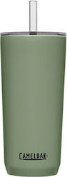 Camelbak Tumbler SST Glass Thermos Stainless Steel BPA Free Moss 600ml with Straw 2747301060