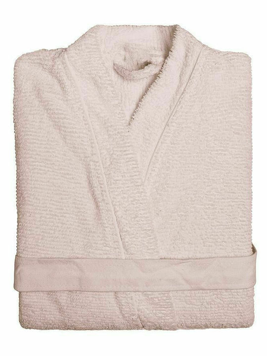 Sorema Ribbon Kimono Women's Collar Bathrobe Ροζ