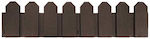 Showood Plastic Garden Border in Brown Color 20x80cm