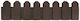 Showood Plastic Garden Border in Brown Color 20x80cm