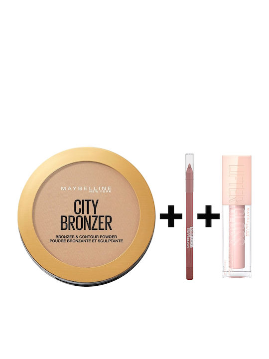 Maybelline Gloss N' Bronze Essentials Makeup Palettes & Sets For Face Eyes & Lips 200 Medium Cool & 973 Soft Rose 3 Pieces Maybelline Gloss N' Bronze Essentials Makeup Palettes & Sets For Face Eyes & Lips 200 Medium Cool & 973 Soft Rose 3 Pieces