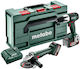 Metabo 685207510 Σετ Γωνιακός Τροχός & Κρουστικό Δραπανοκατσάβιδο 18V με 2 Μπαταρίες 4Ah και Θήκη