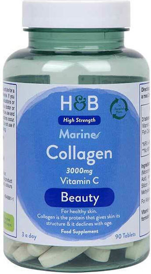 Holland & Barrett Marine Collagen With Vitamin C 3000мг с Витамин C 90 табове