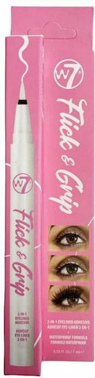 W7 Cosmetics Flick Grip 2in1 Waterproof & Long Stay Pen Eye Liner 1ml