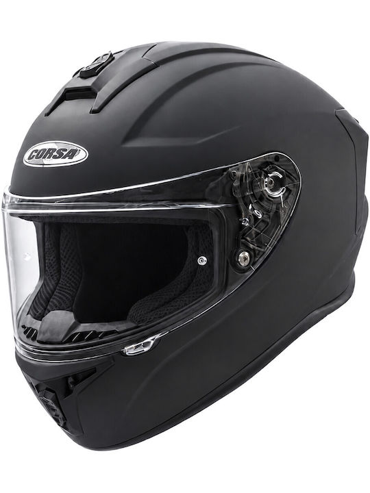 Corsa CN 112 Black Matt Motorcycle Helmet Full ...