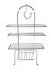 Atmosphera Wall Mounted Bathroom Shelf Metallic with 3 Shelves 25.5x11x54cm Silver