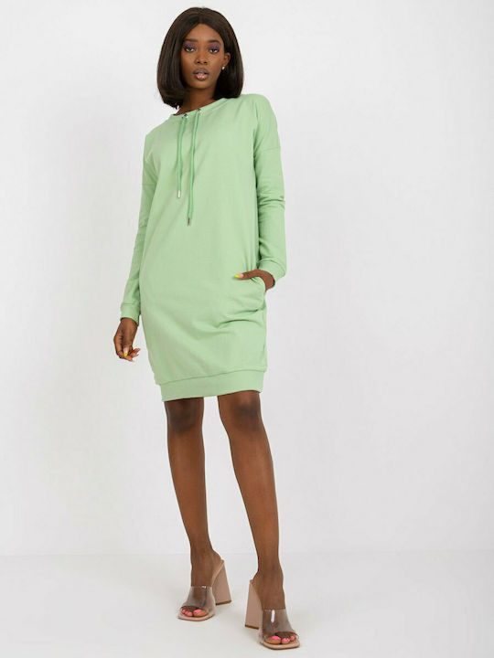 Basic Feel Good Mini All Day Φόρεμα Βαμβακερό Πράσινο