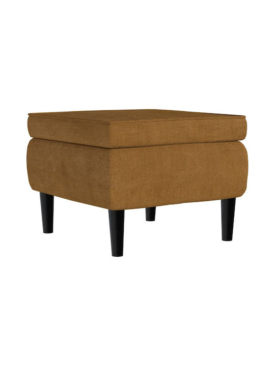 Stool Footstool Upholstered with Fabric Brown 5...