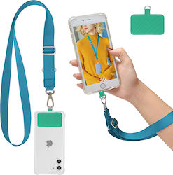 Sonique Lanyard Neck Strap for Mobile Light Blue