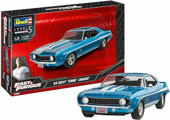 Revell Chevrolet Fast & Furious '69 Yenko Camaro Modellfigur Auto 92 Teile im Maßstab 1:25