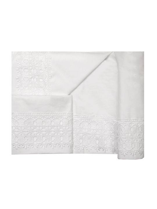 Viopros Νο4 Булчински комплект 4бр с Дантела White 240x265см