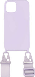 Luigi Strap Silicone Back Cover with Strap Lilac (iPhone 12 Pro Max)