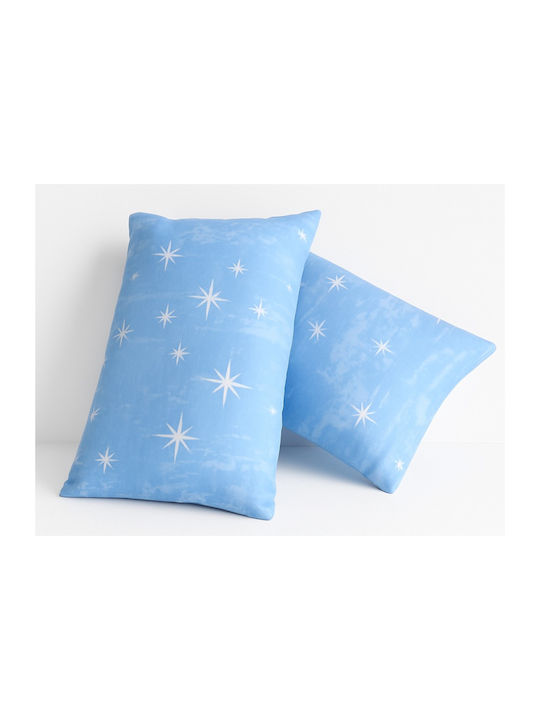 Beboulino Set de față de pernă pentru copii din bumbac 100% 20x30buc Albastru