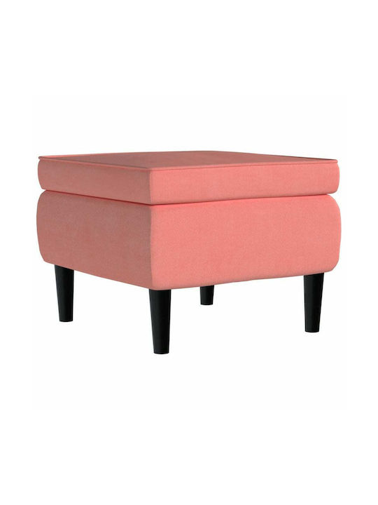 Stool Footstool Upholstered with Fabric Pink 55...