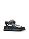 Clarks Orianna Leder Damen Flache Sandalen Anatomisch Sportlich in Schwarz Farbe