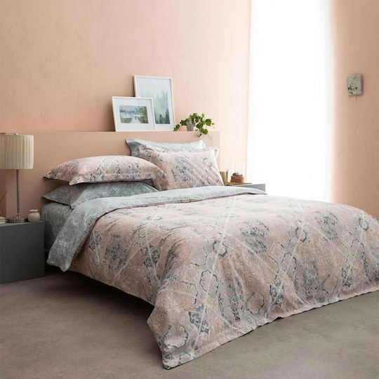 Vesta Home Duvet Cover Set Cotton Satin Queen with 2 Pillowcases 230x240 Mistral 02