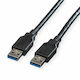 Roline USB 3.0 Cable USB-A male - USB-A male Μαύρο 3m (11.02.8971)
